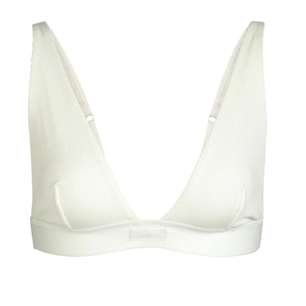 SKIMS cotton rib plunge bralette